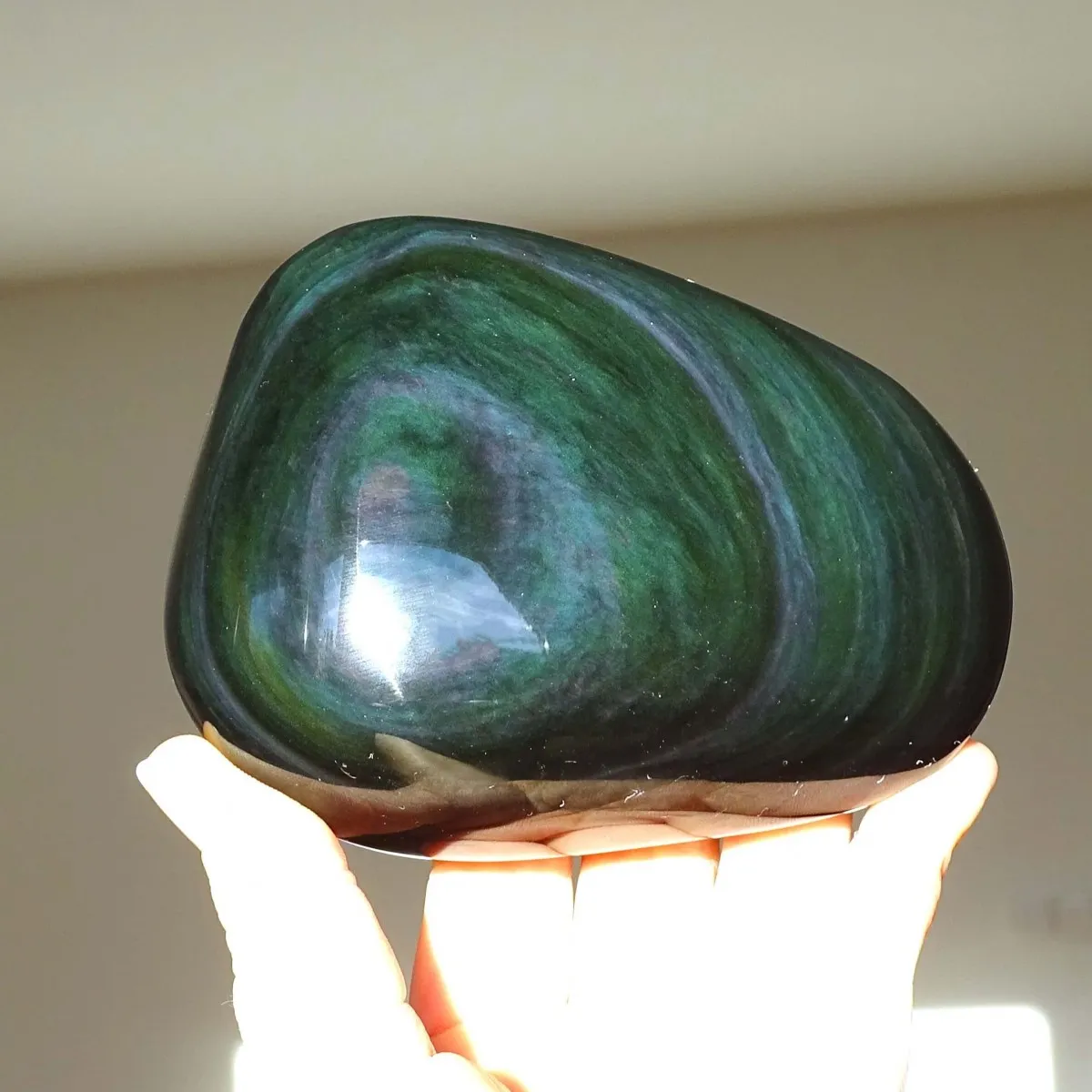 Obsidian Regenbogen poliert 512g, Mexiko