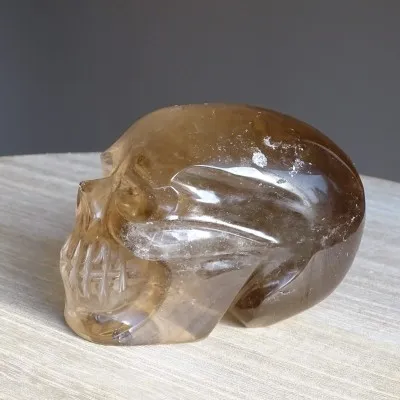 Rauchquarzschädel, 1008g, Brasilien | MINERALS-STONES®