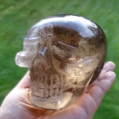 Rauchquarzschädel, 1008g, Brasilien | MINERALS-STONES®