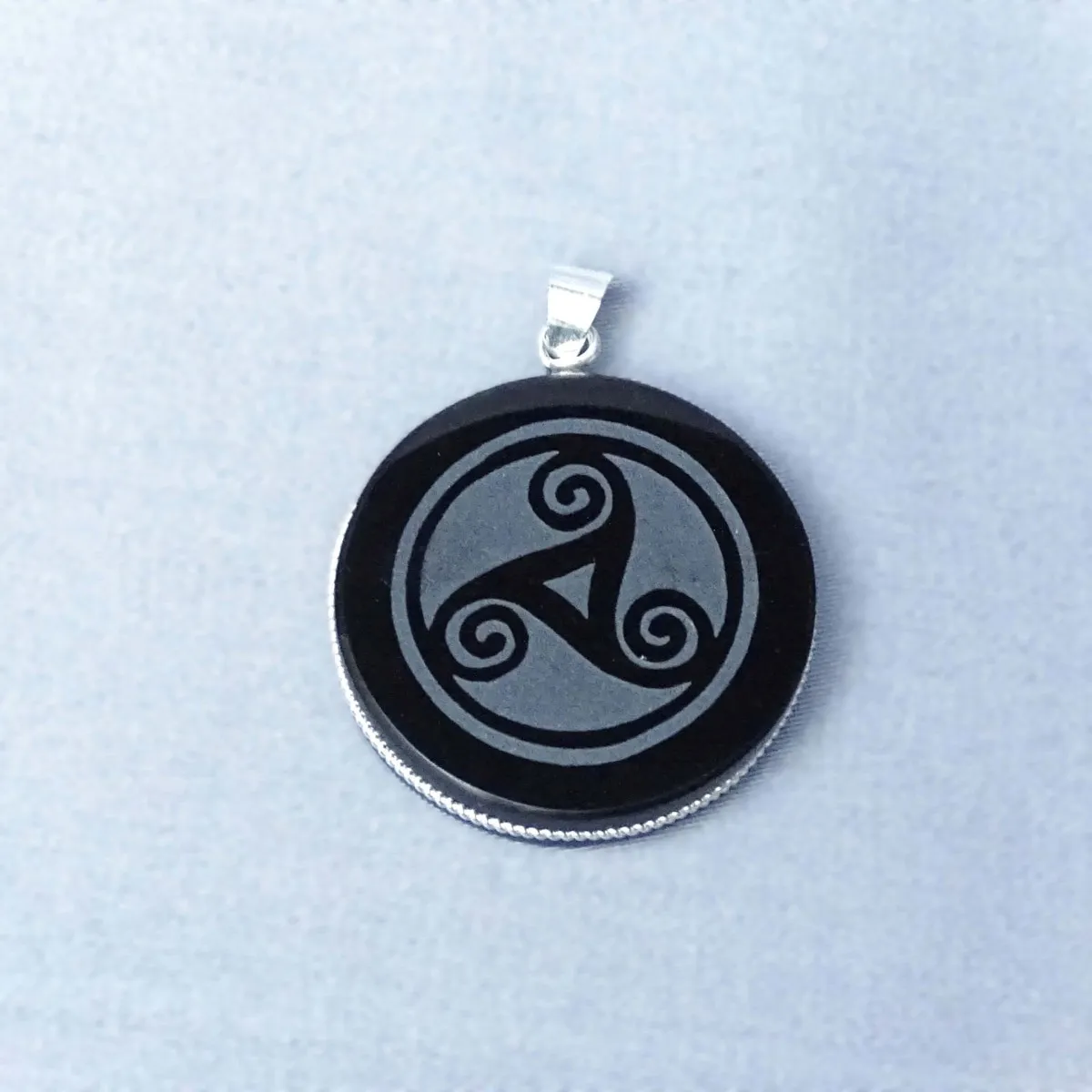Obsidián šamanský amulet - přívěšek, Mexiko