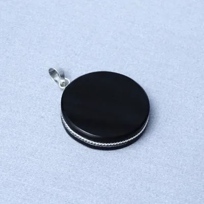 Obsidián šamanský amulet - přívěšek, Mexiko (aztécký symbol)