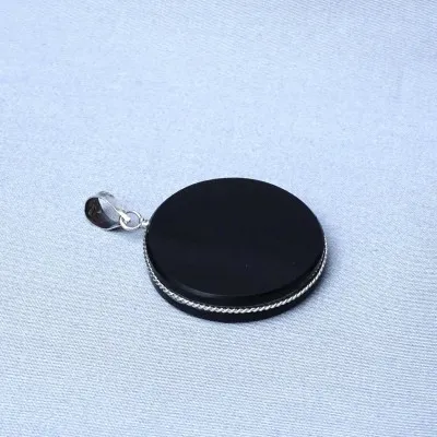 Obsidián šamanský amulet - přívěšek, Mexiko (symbol čaker)