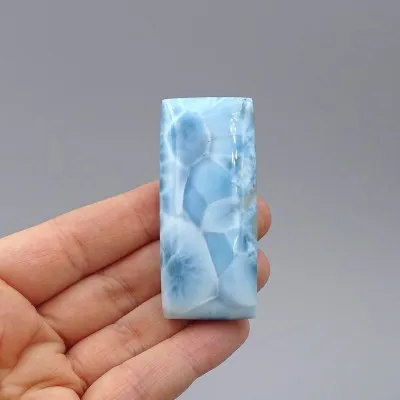 Larimar natural polished cabochon 38.1g, Dominican Republic