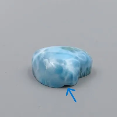 Larimar přírodní leštěný kabošon 12,2g, Dominikánská republika