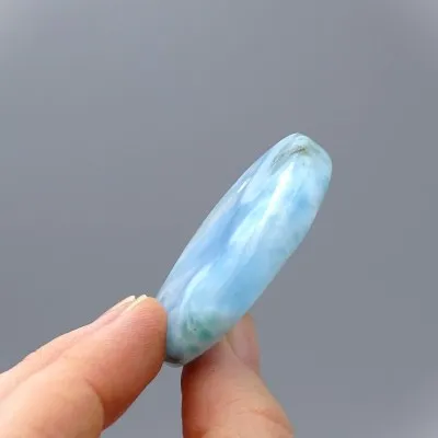 Larimar natural polished cabochon 37.4g, Dominican Republic