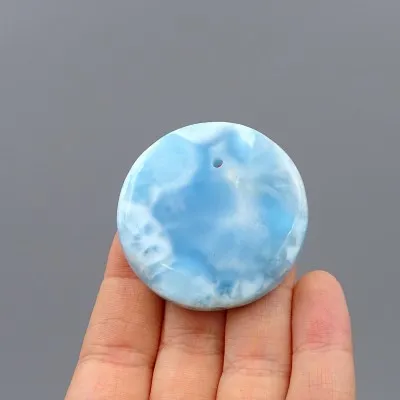 Larimar natural polished cabochon 37.4g, Dominican Republic