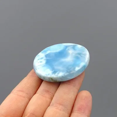 Larimar natural polished cabochon 37.4g, Dominican Republic