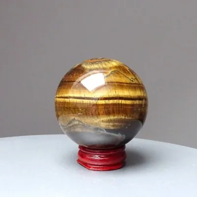 Tiger's eye polished mineral sphere 223g, Namibia | MINERALS-STONES