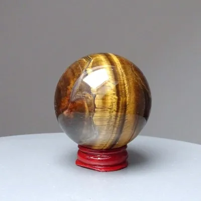 Tiger's eye polished mineral sphere 223g, Namibia | MINERALS-STONES