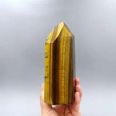 Polierte Tigeraugen-Mineralienkugel 854g, Namibia | MINERALS-STONES