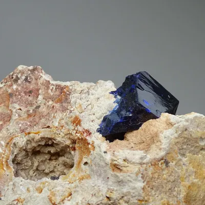 Azurite crystal in rock 237g, Morocco | MINERALS-STONES