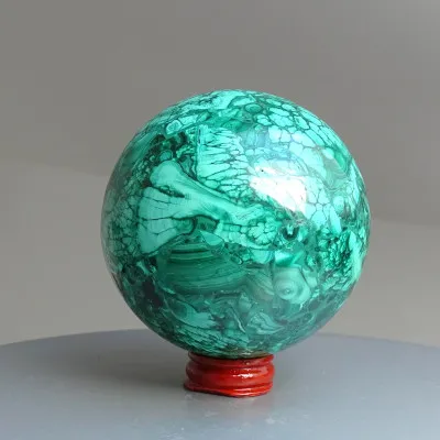 Malachite polished - sphere 955g, Congo | MINERALS-STONES