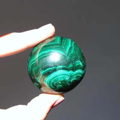 Malachite polished - sphere 181g, Congo | MINERALS-STONES