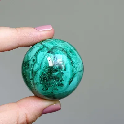 Polierter Malachit – Kugel 138g, Kongo | MINERALS-STONES