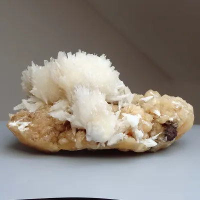 Scolecite on stilbite druse 1896g, India | Minerals-Stones