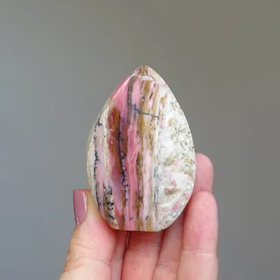Andean pink opal polished 71g, Peru  | MINERALS-STONES