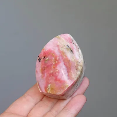 Andean pink opal polished 81g, Peru  | MINERALS-STONES