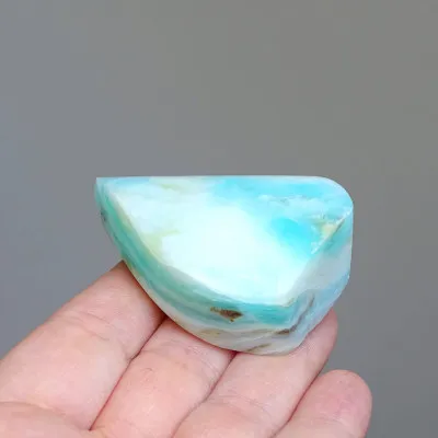 Andean natural blue opal polished 57g, Peru |MINERALS-STONES