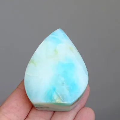 Andean natural blue opal polished 57g, Peru |MINERALS-STONES