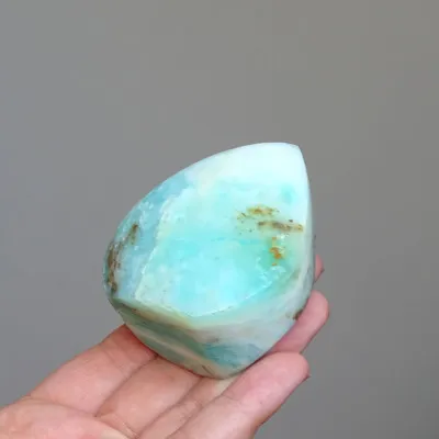 Andiner natürlicher blauer Opal, poliert 115g, Peru |MINERALS-STONES