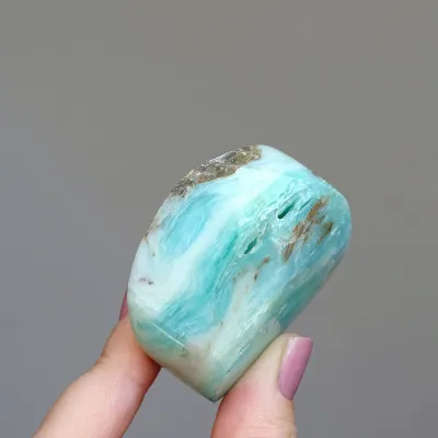 Andiner natürlicher blauer Opal, poliert 115g, Peru |MINERALS-STONES