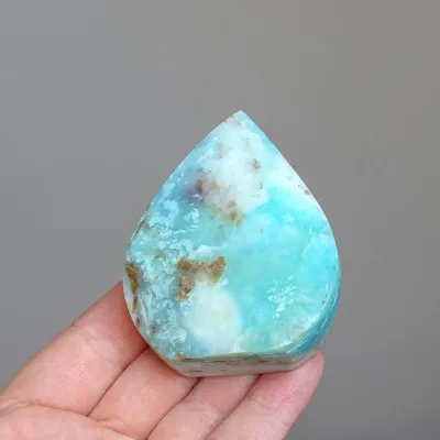 Andean natural blue opal polished 106g, Peru |MINERALS-STONES