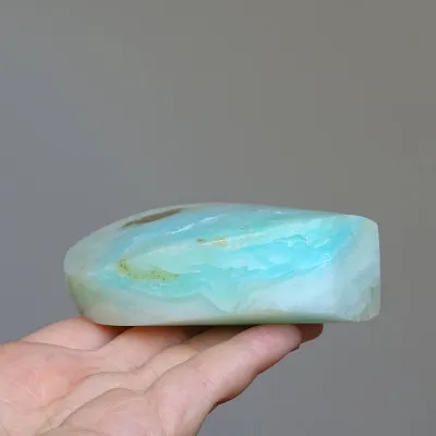 Andiner natürlicher blauer Opal, poliert 262g, Peru |MINERALS-STONES