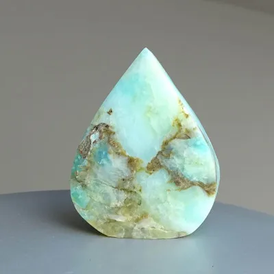 Andean natural blue opal polished 133g, Peru |MINERALS-STONES