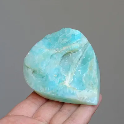 Andean natural blue opal polished 133g, Peru |MINERALS-STONES