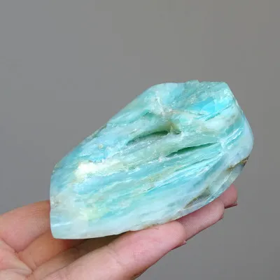 Andean natural blue opal polished 133g, Peru |MINERALS-STONES