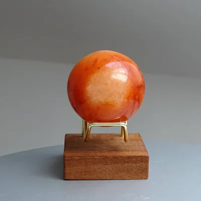 Carnelian polished ball 135g, Madagascar | MINERALS-STONES