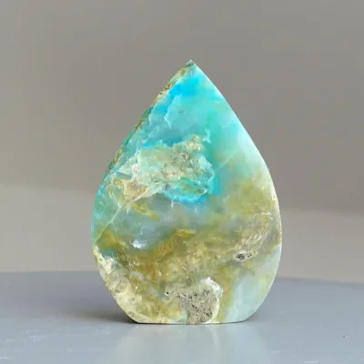 Andean natural blue opal polished 42g, Peru |MINERALS-STONES