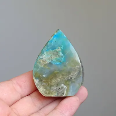Andiner natürlicher blauer Opal, poliert 42g, Peru |MINERALS-STONES