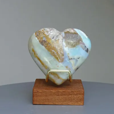 Andiner natürlicher blauer Opal, poliert 103g, Peru |MINERALS-STONES