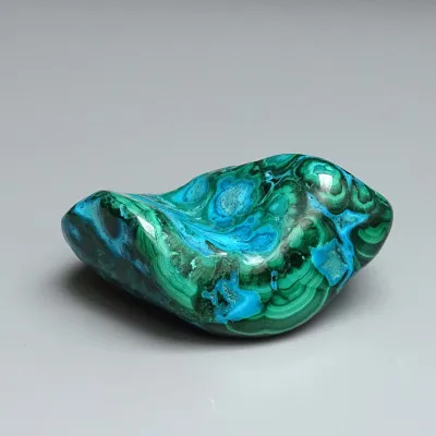 Malachit - chryzokol přírodní leštěný 190g, Kongo | MINERALS-STONES®