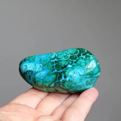 Malachit-Chrysokoll, natürlich poliert 179 g, Kongo | MINERALS-STONES
