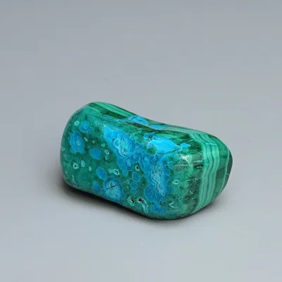 Malachit - chryzokol přírodní leštěný 100g, Kongo | MINERALS-STONES®