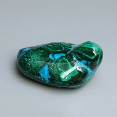 Malachit-Chrysokoll, natürlich poliert 138g, Kongo | MINERALS-STONES