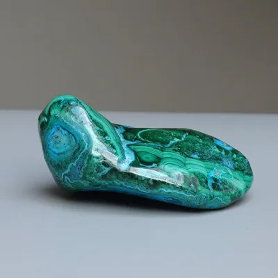 Malachit - chryzokol přírodní leštěný 138g, Kongo | MINERALS-STONES®