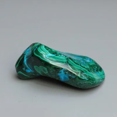 Malachit - chryzokol přírodní leštěný 138g, Kongo | MINERALS-STONES®