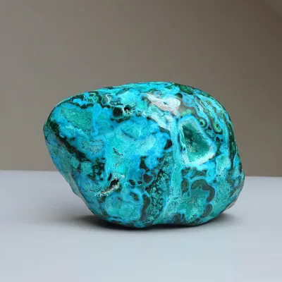 Malachit-Chrysokoll, natürlich poliert 373g, Kongo | MINERALS-STONES