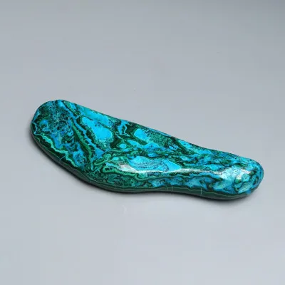 Malachit - chryzokol přírodní leštěný 241g, Kongo | MINERALS-STONES®