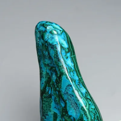 Malachit - chryzokol přírodní leštěný 241g, Kongo | MINERALS-STONES®