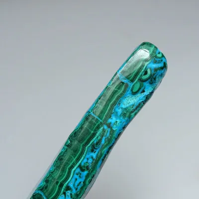 Malachit - chryzokol přírodní leštěný 241g, Kongo | MINERALS-STONES®