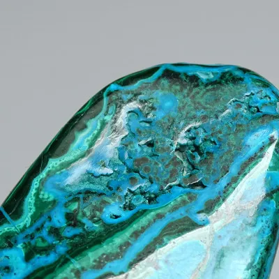 Malachit - chryzokol přírodní leštěný 241g, Kongo | MINERALS-STONES®