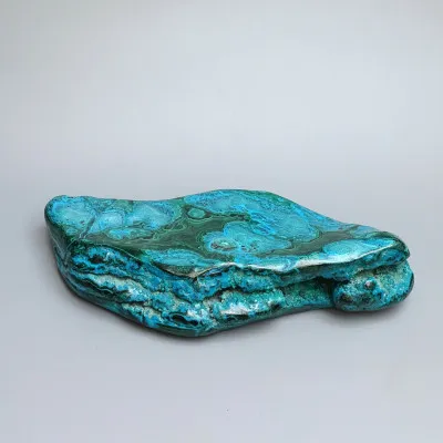 Malachit - chryzokol přírodní leštěný 1034g, Kongo | MINERALS-STONES®