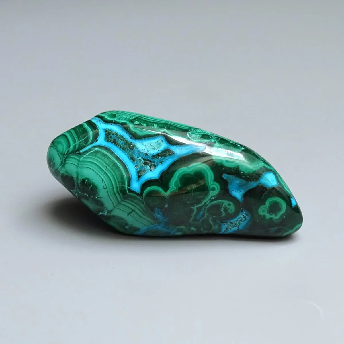 Malachite - chrysocolla natural polished 95g, Congo | MINERALS-STONES