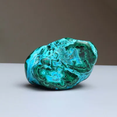 Malachit - chryzokol přírodní leštěný 228g, Kongo | MINERALS-STONES®