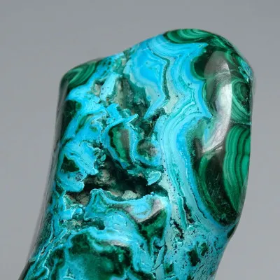 Malachite - chrysocolla natural polished 228g, Congo | MINERALS-STONES