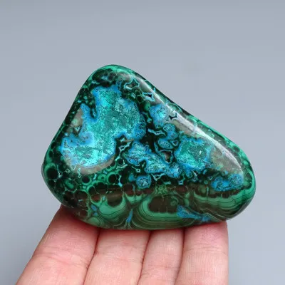 Malachite - chrysocolla natural polished 170g, Congo | MINERALS-STONES